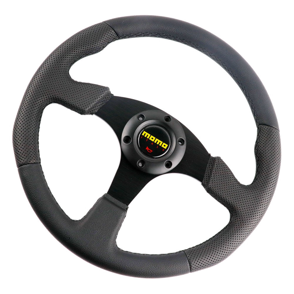 14inch/350mm MOMO Leather Racing Performance Sport Steering Wheel