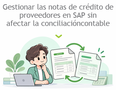 Gestionar las notas de crédito de proveedores en SAP sin afectar la conciliación contable
