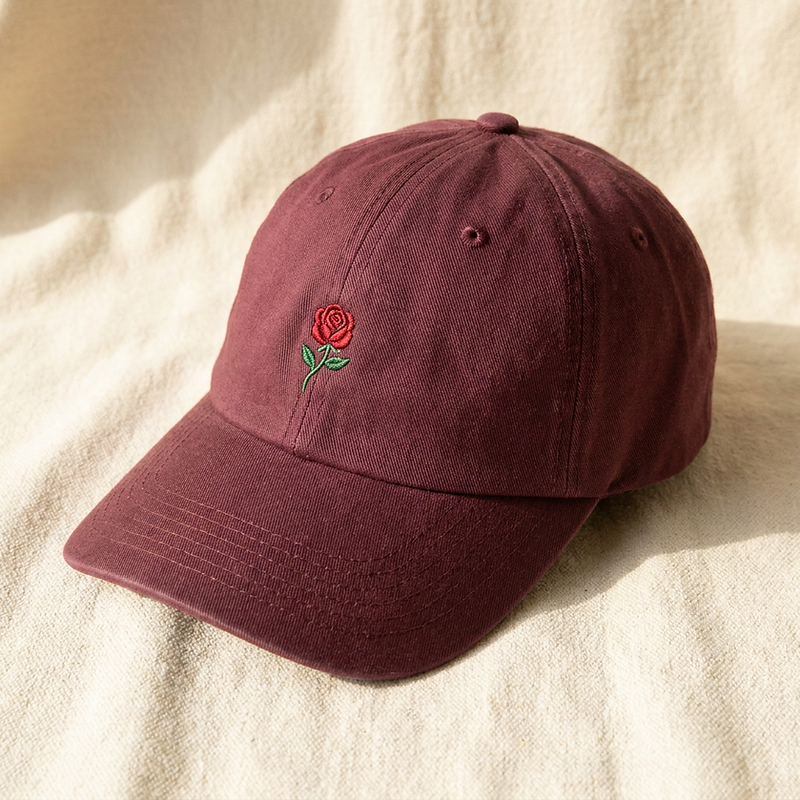 Burgundy Rose Cap