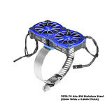 Thumbnail: 7075-T6 ALLOY+316 STAINLESS STEEL DUAL 40X40MM COOLING FAN AJUSTABLE FOR 56-70 S