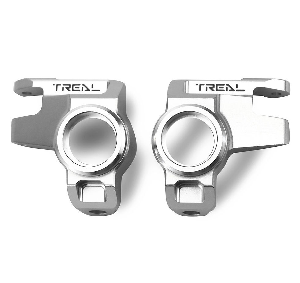 Thumbnail: TREAL SCX6 Steering Knuckles L/R Front Hubs CNC Machined Aluminum 7075 for Axial