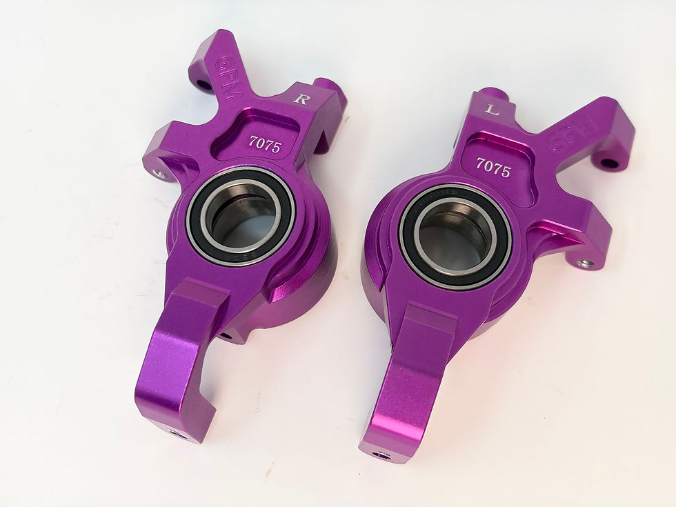 Thumbnail: GPM Racing ALUMINUM 7075 FRONT OVERSIZED STEERING BLOCKS TXM021LN