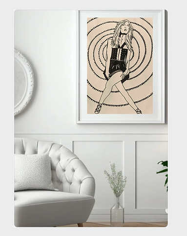 Beige and White Be Yourself Framed Art Print (6).png