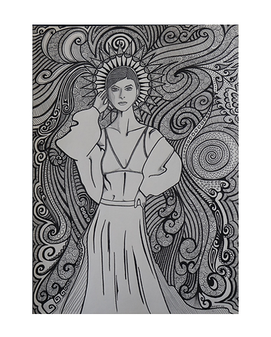 Beige and White Be Yourself Framed Art Print (17).png