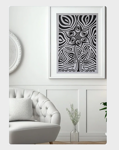 Beige and White Be Yourself Framed Art Print (1).png