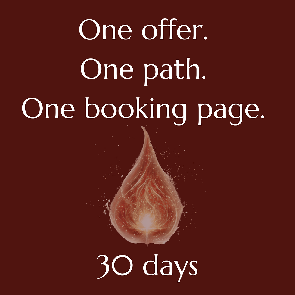 One offer. One path. One booking page—live in 30 days.