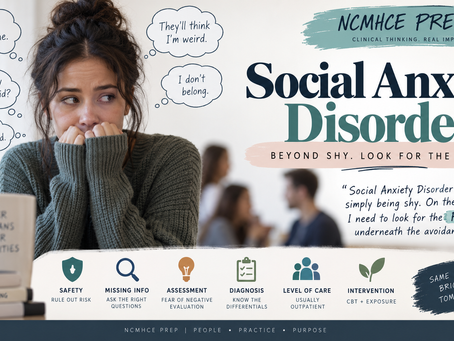 Social Anxiety Disorder on the NCMHCE: How to Spot the Fear Underneath the Avoidance