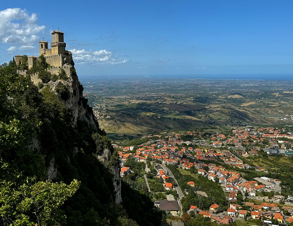 One of three towers on Mount Titano in San Marino, "Guaita" overlooks Italy and the nearby Adriatic Sea.
