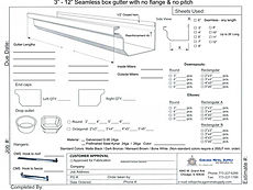 3-12inch box gutter flangless- no pitch.