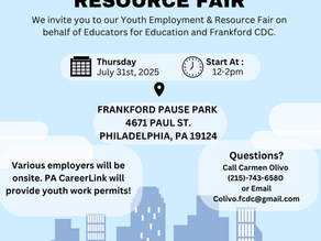 [Resources]: Youth Employment & Resource Fair