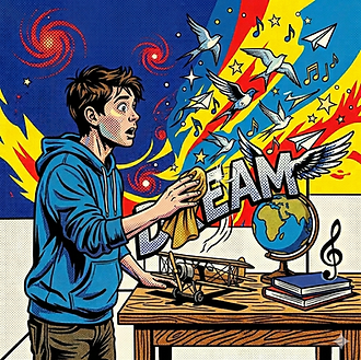 A boy polishing a dream