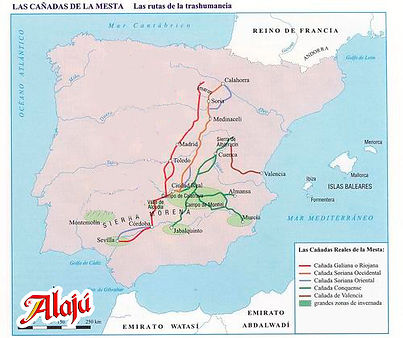 Las cañadas de la Mesta: rutas de trashumancia orientales