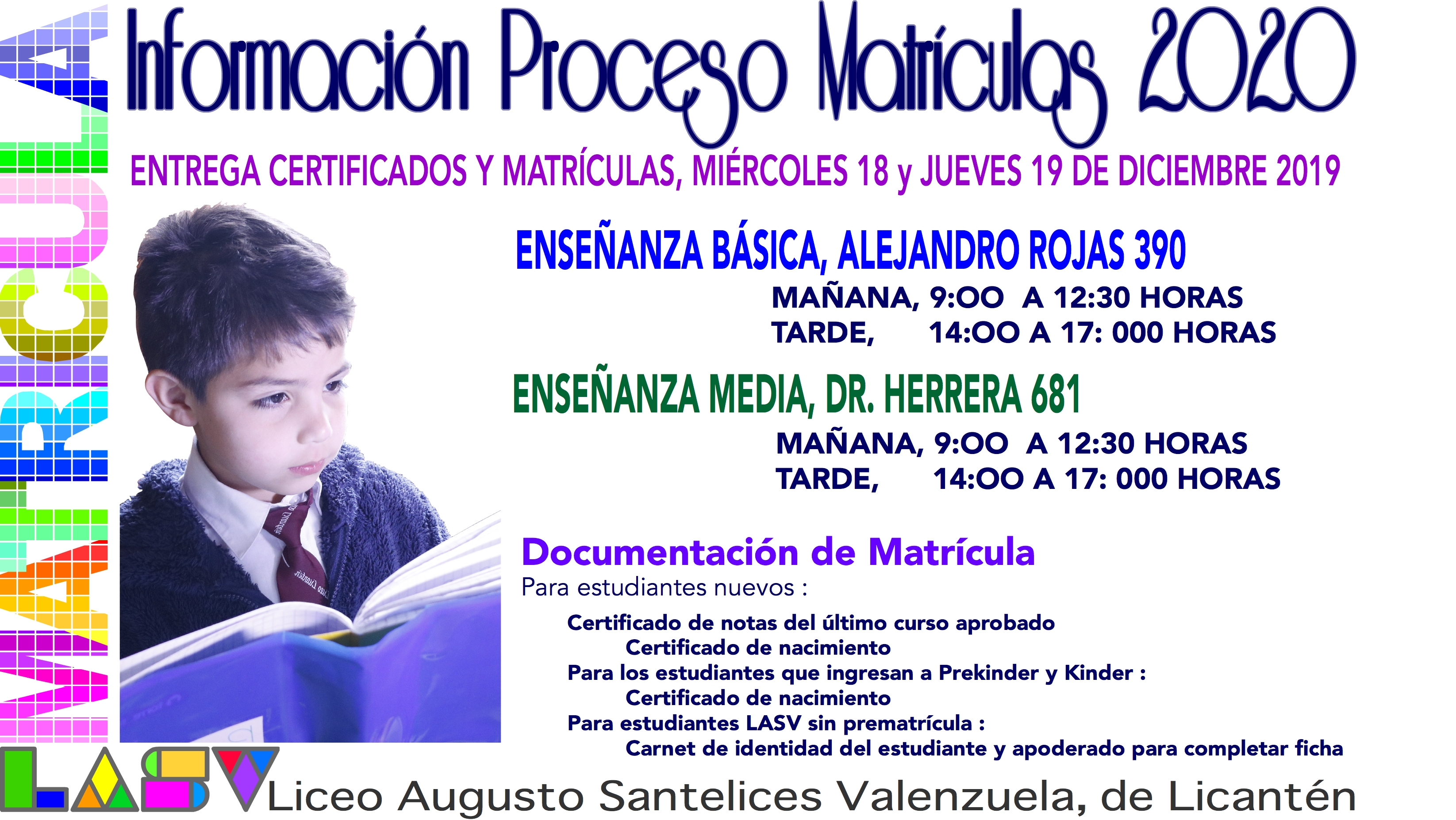 PROCESO MATRÍCULAS 2020