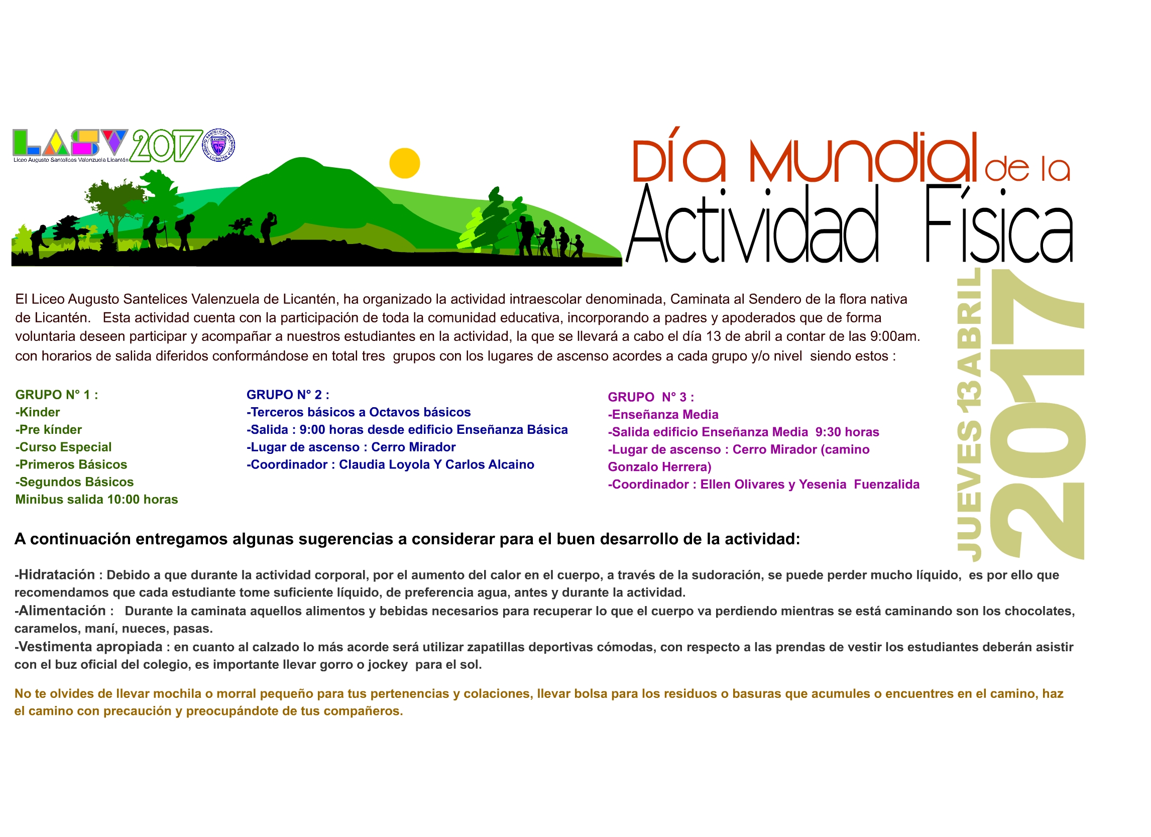 Caminata Intraescolar