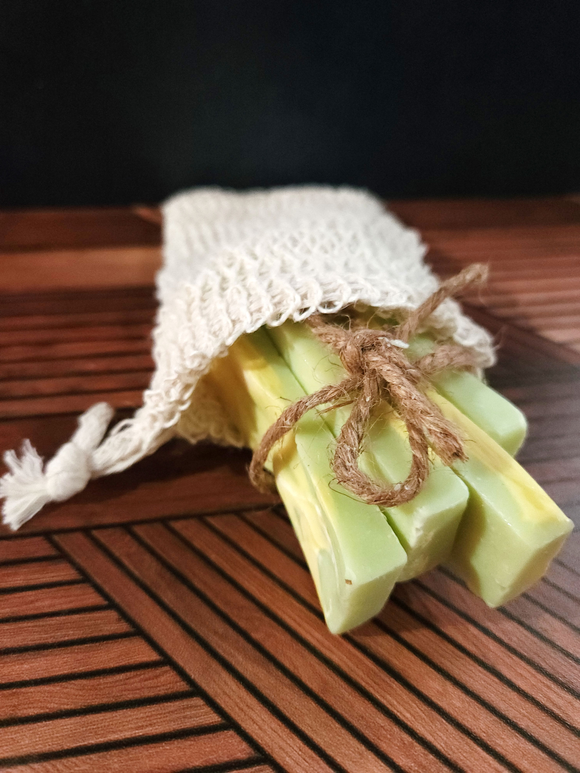 Soap Scraps in a Natural Sisal Bag