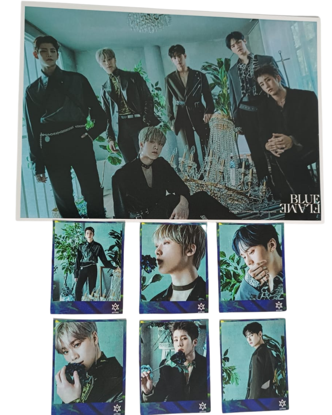 K-pop | Kit Astro Blue Flame com poster + 6 fotos