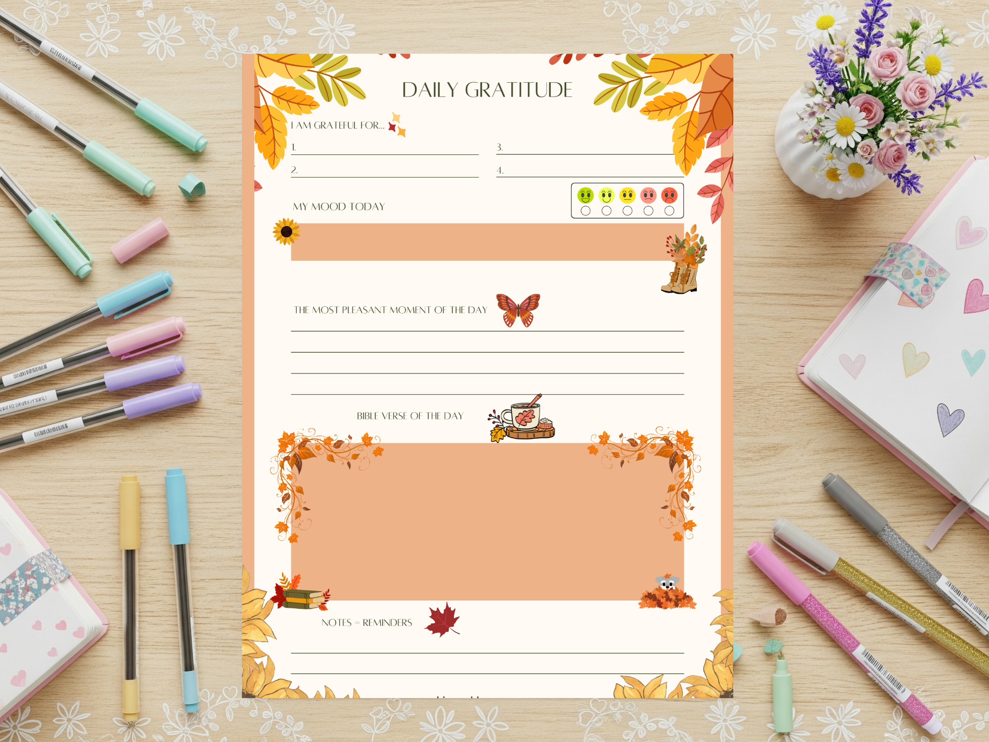 Fall Christian Gratitude Journal Page | Free Bible Printable