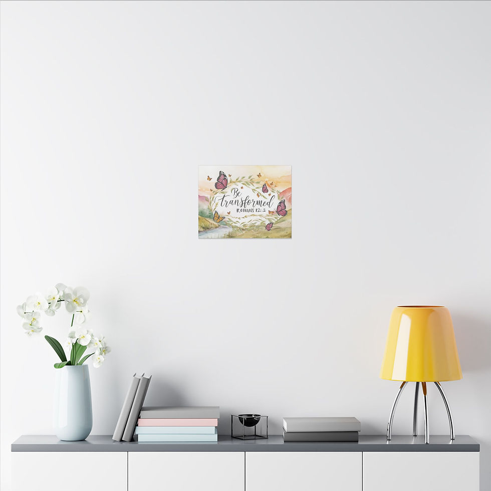 Thumbnail: Be Transformed Romans 12:2 Matte Canvas –  Christian Wall Art