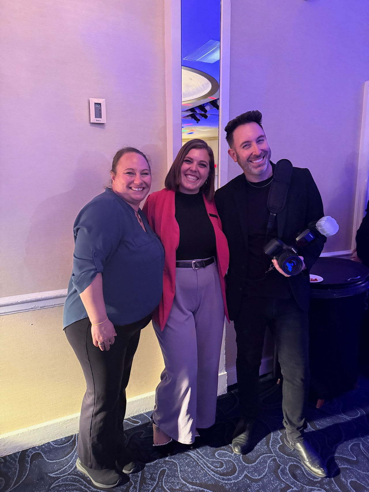 Alicia with Pennywell Events with Alex Ragonesi from The Roosevelt and Josh Williams, photographer
