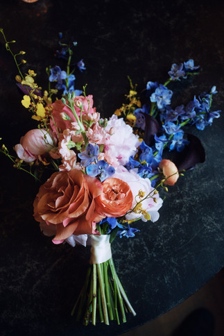 Bridal bouquet from Fat Cat Flowers. Photo courtesy of Cory Fontenot