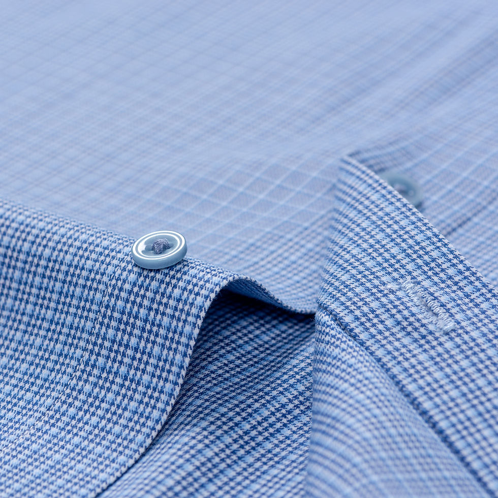 Thumbnail: Men's Dress Shirts 4-Way Stretch Plaid Long Sleeve Button Down Shirt Regular Fit