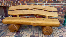 rustikale Gartenbank aus Mondholz 