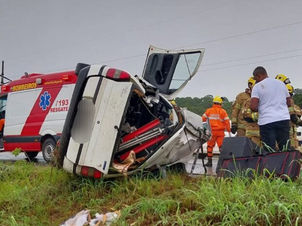 Duas pessoas ficam feridas em capotamento na BR-020