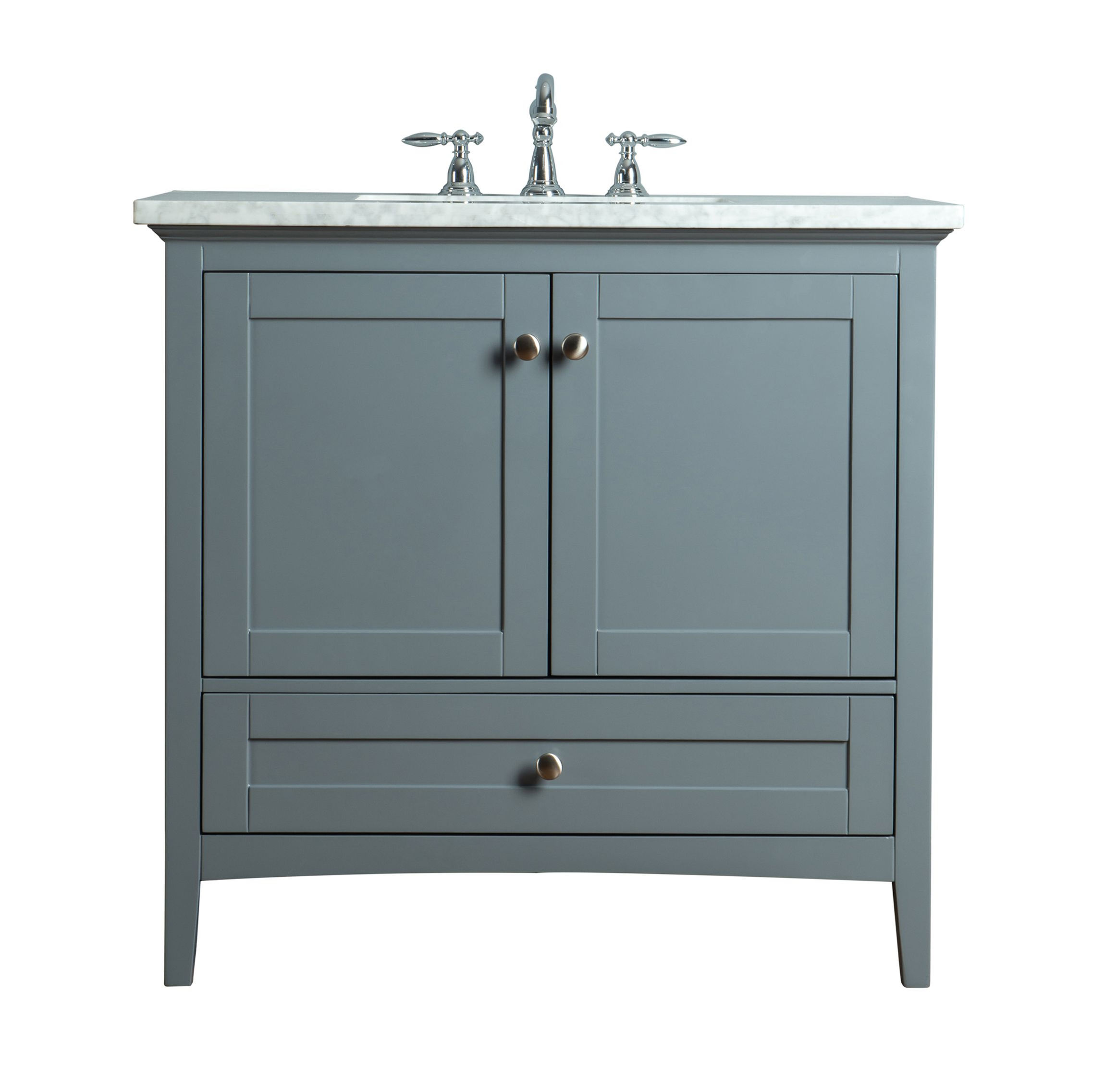 Tower Modern 36" Grey Single Sink Vanity