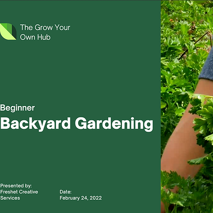 Backyard Gardening Presentation