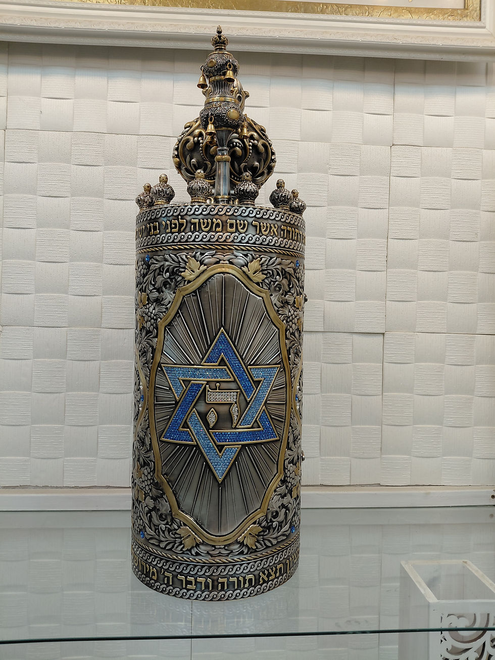 תמונה ממוזערת: דגם מגן דוד ה' | כסף מושחר | בשילוב זהב