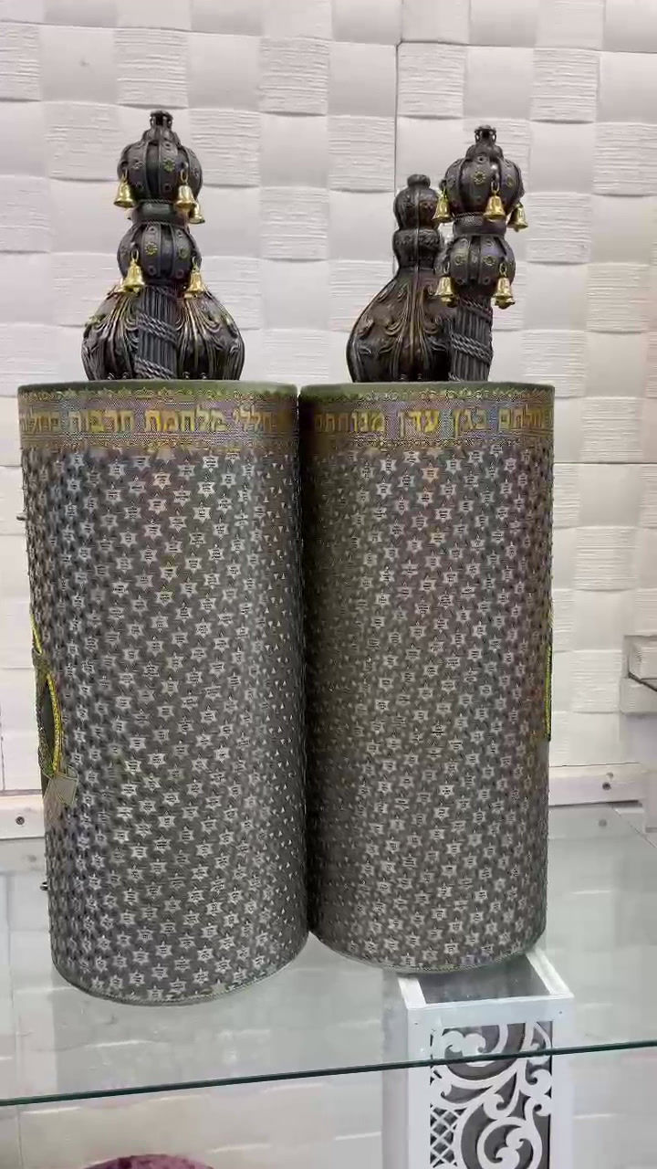Thumbnail: Torah scroll case | Model of the names of the soldiers who fell in 'Charvot Barzel'
