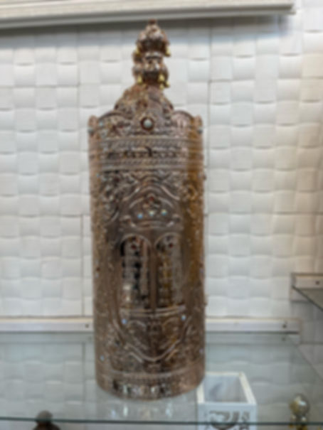 Torah scroll case | Luchot Habrit model | rosegold