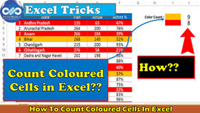 How to count colored cells in MS Excel