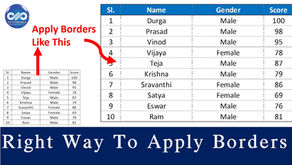 How To Correctly Apply Borders To Tables In MS Excel