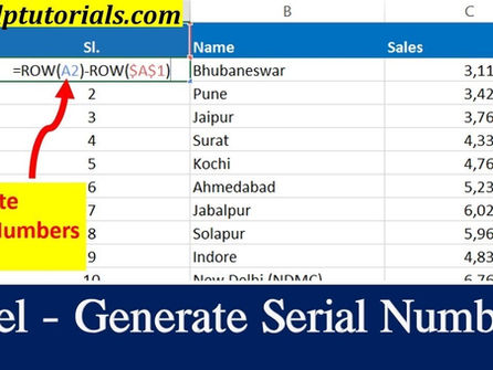 How To Quickly Generate Serial Numbers In Excel