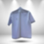 Thumbnail: Fine Touch Men's Short Sleeve Striped Shirt - Blue