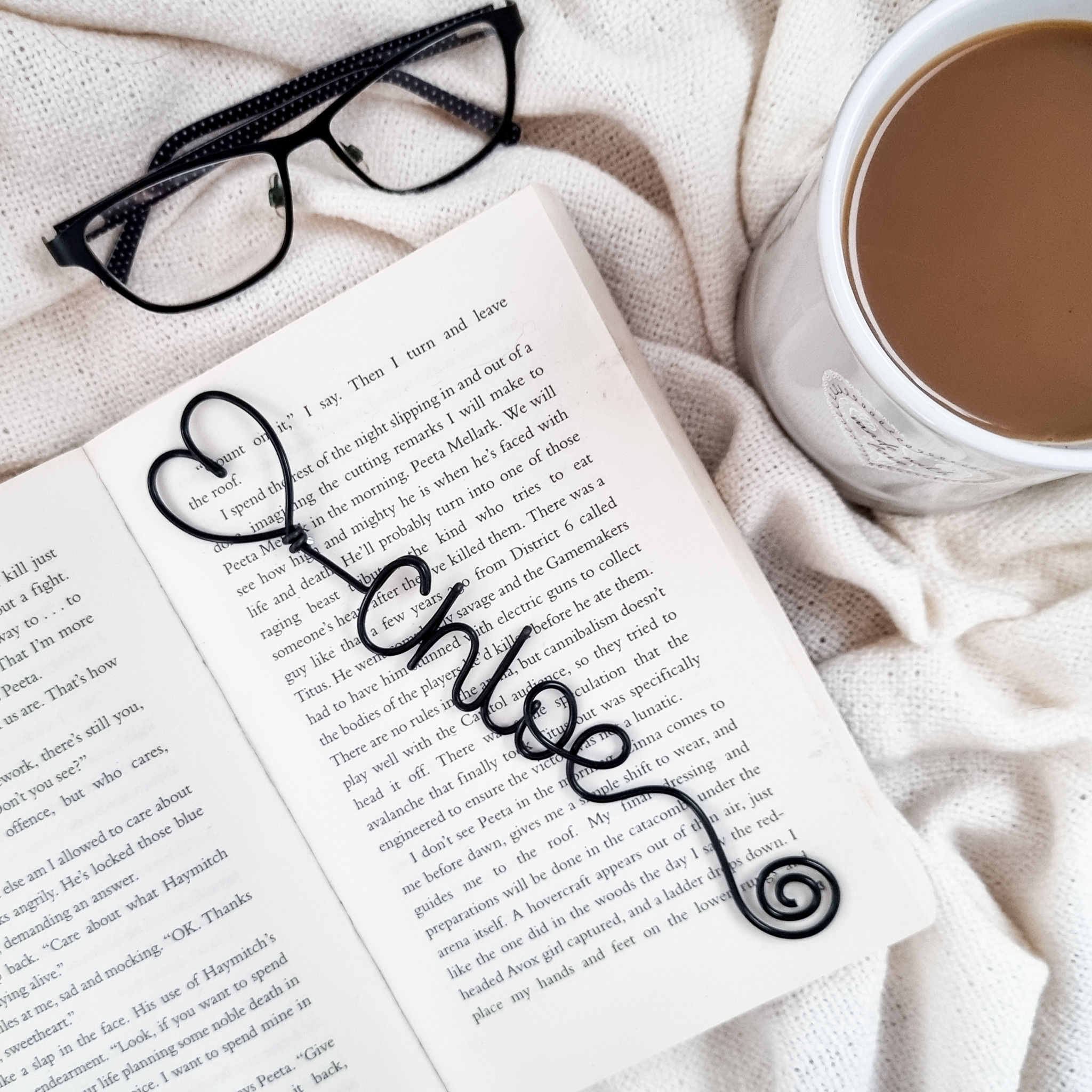 Heart Custom Name Bookmark