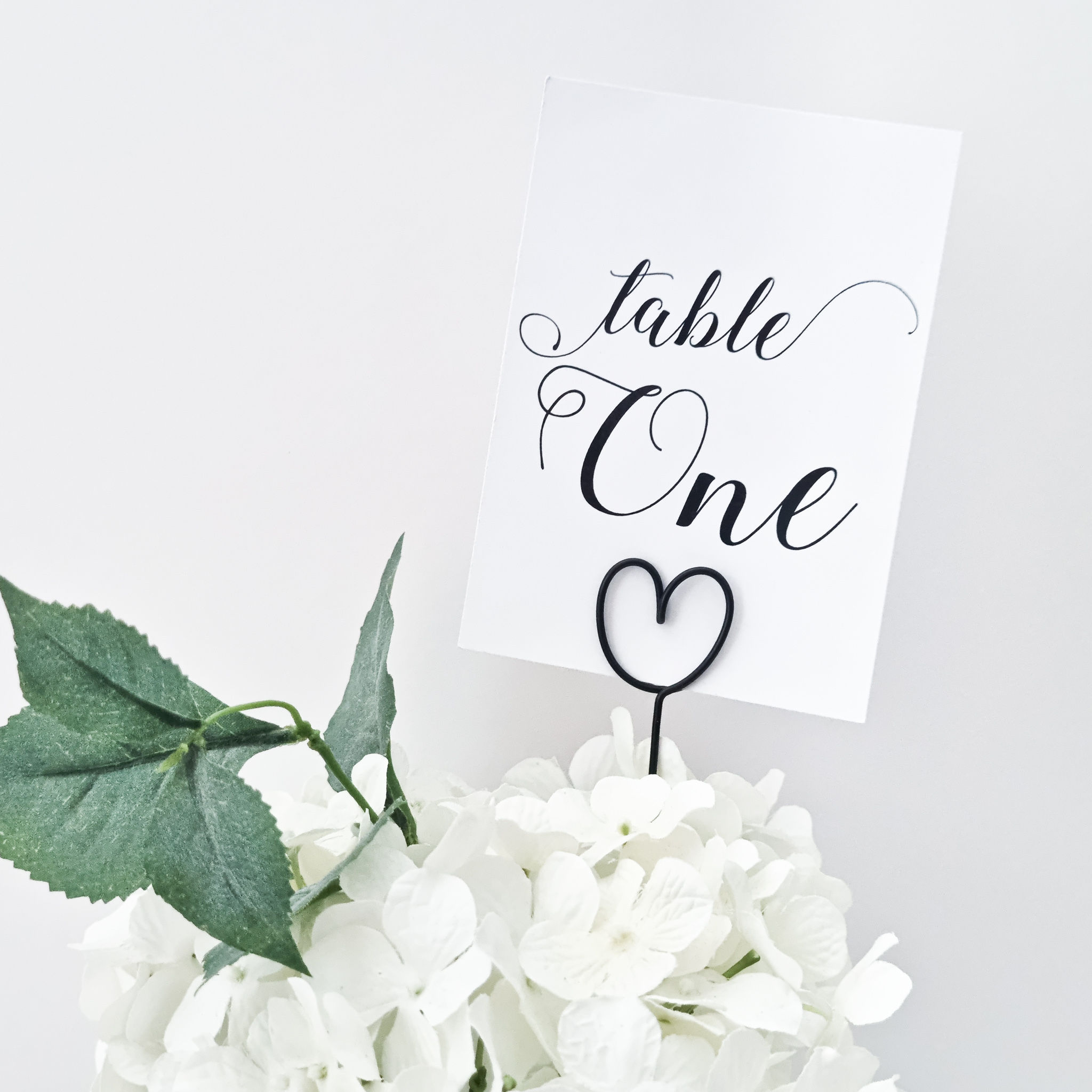 Heart Wire Table Number Holder