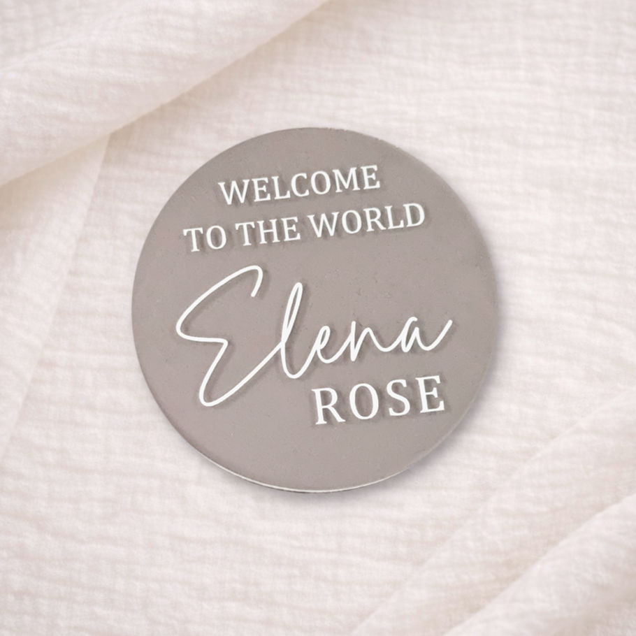 Personalised Welcome to The World Sign