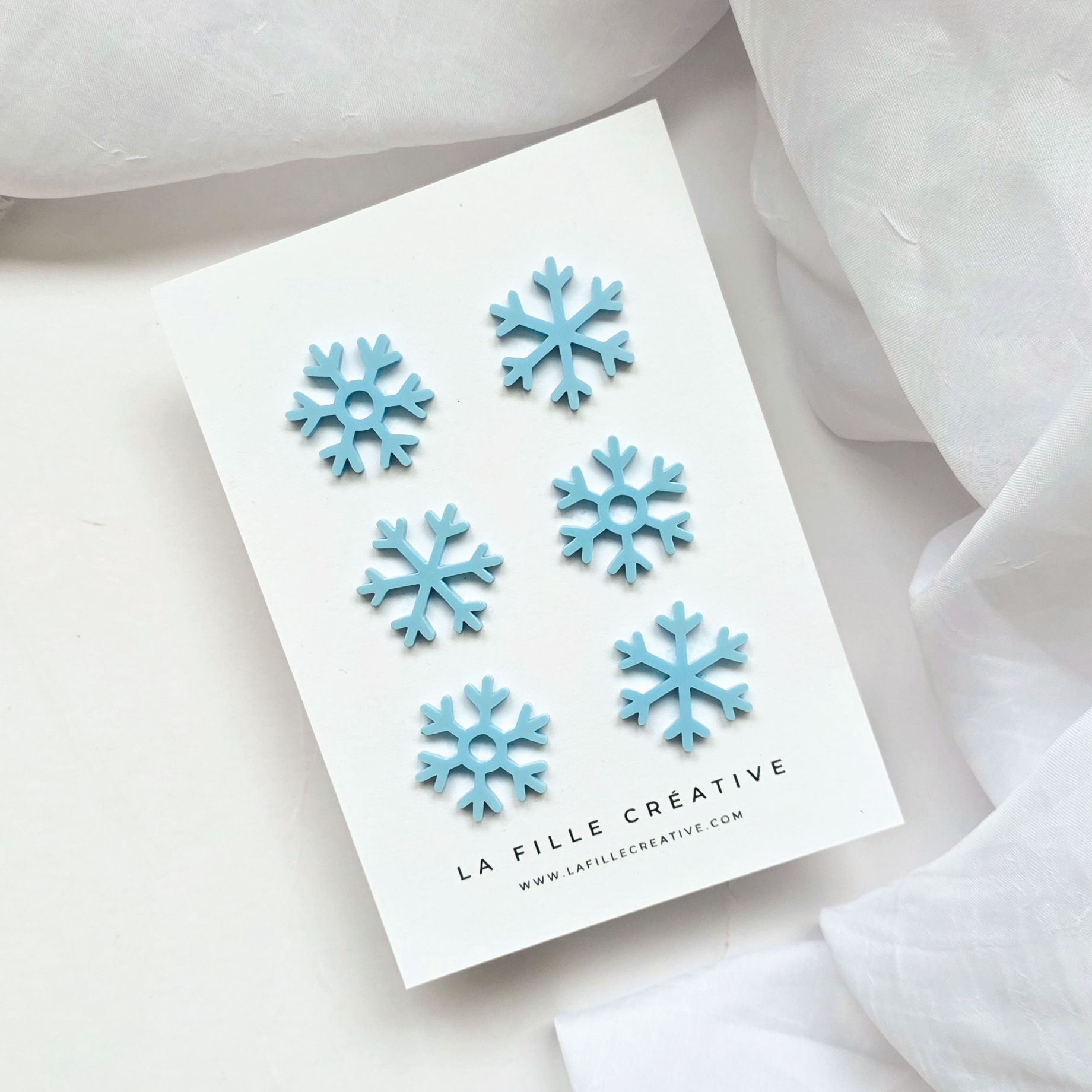 Snowflake Acrylic Cake Charm Set