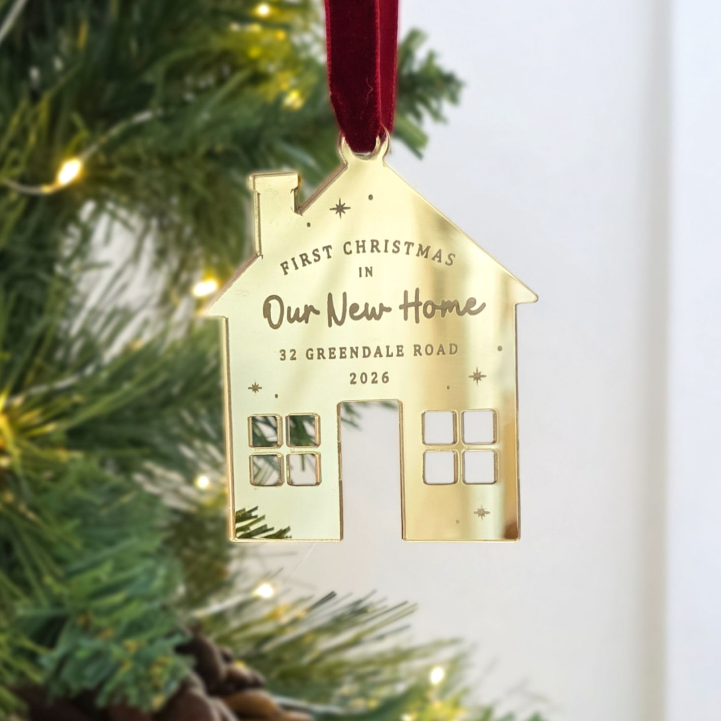 Personalised First Christmas in Our New Home Bauble