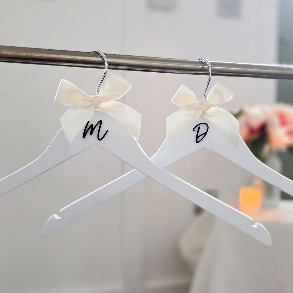 Thumbnail: Personalised Bridal Hanger with Initial – Delilah Collection