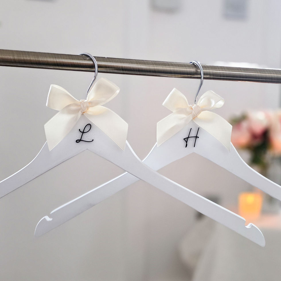 Thumbnail: Personalised Bridal Hanger with Initial – Willow Collection