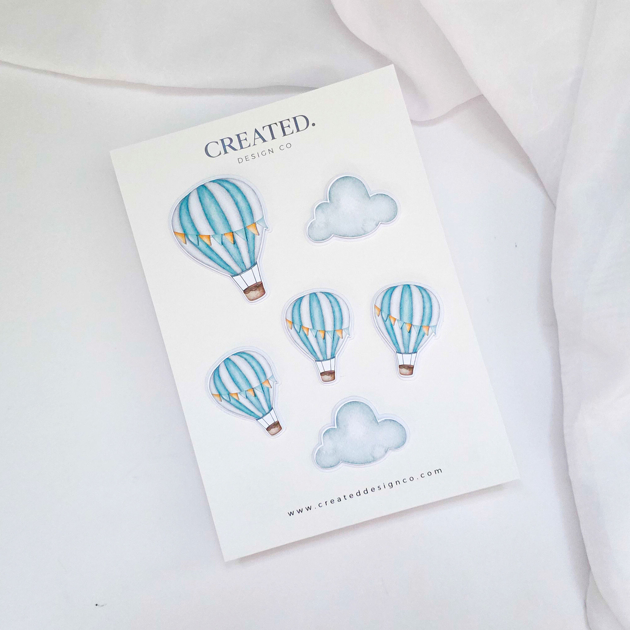 Blue Hot Air Balloon Bento Cake Decorations