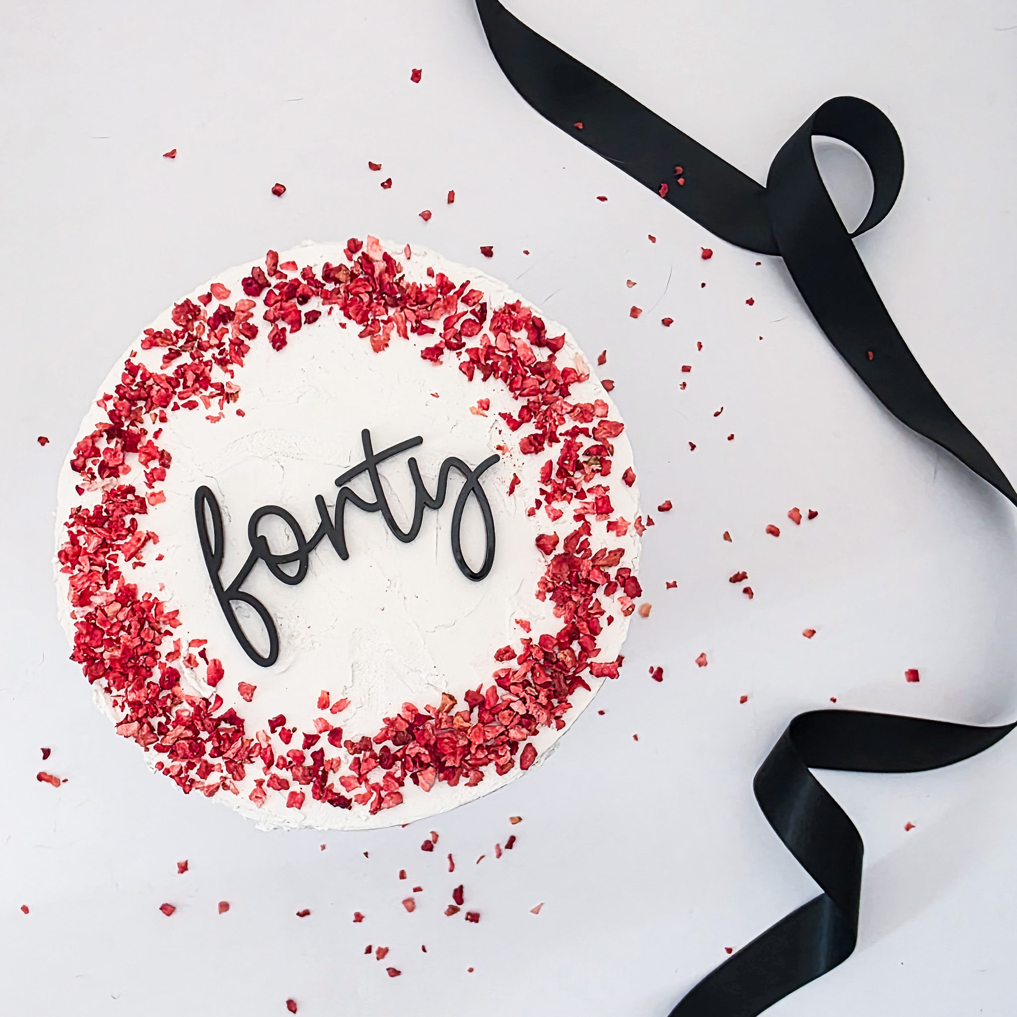 Acrylic Number Cake Charm