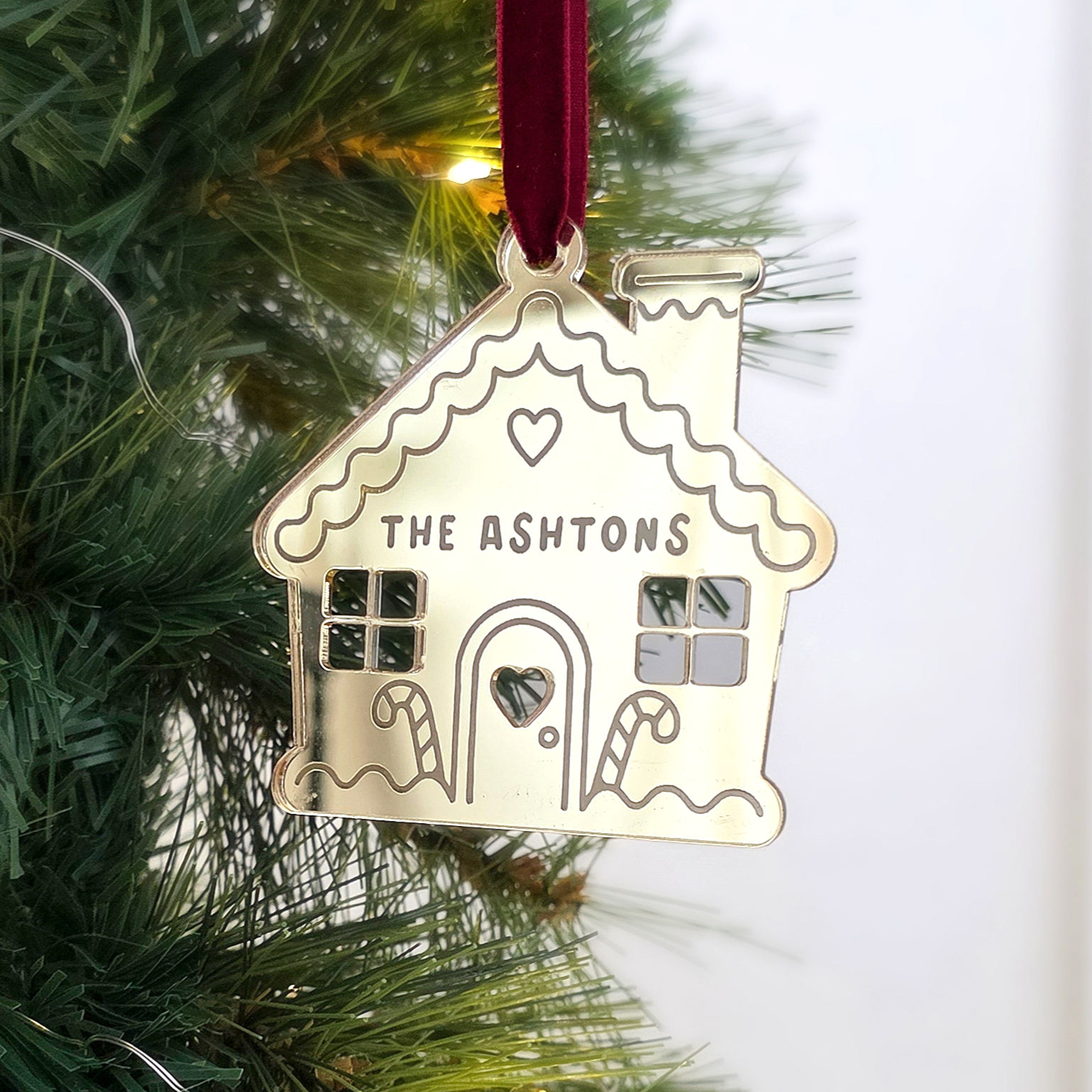 Personalised Family Gingerbread House Christmas Ornament