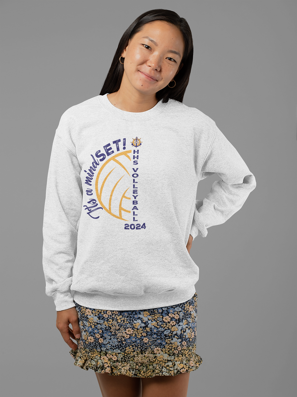 Thumbnail: HHS Volleyball Bella Crewneck Sweatshirt