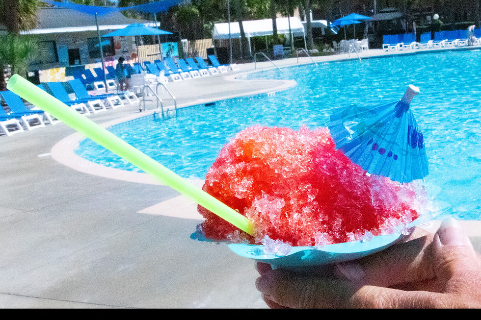 Snow Cones activity at Grand Palms Resort Myrtle Beach Vacation