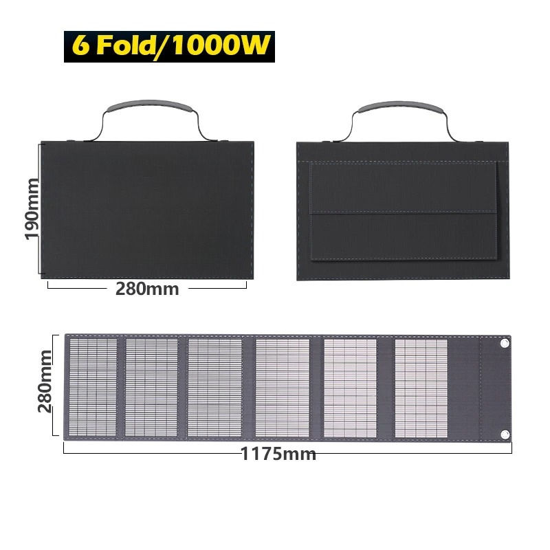 Thumbnail: Portable Solar Panel Folding Bag 1000W Fast Charging With USB+DC 