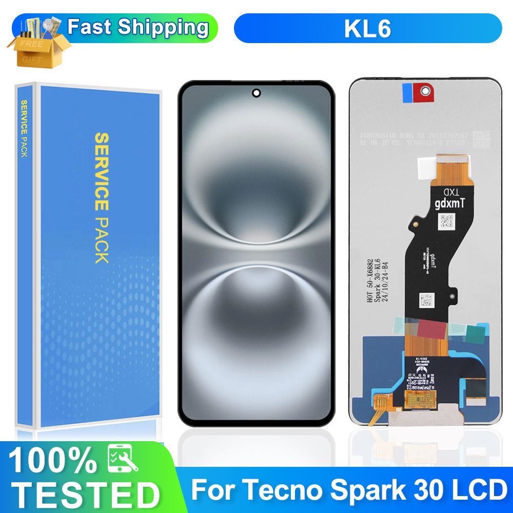 For Tecno Display Screen LCD Touch Panel For Tecno Spark 30 KL6/ 30C 4G KL5/ 30